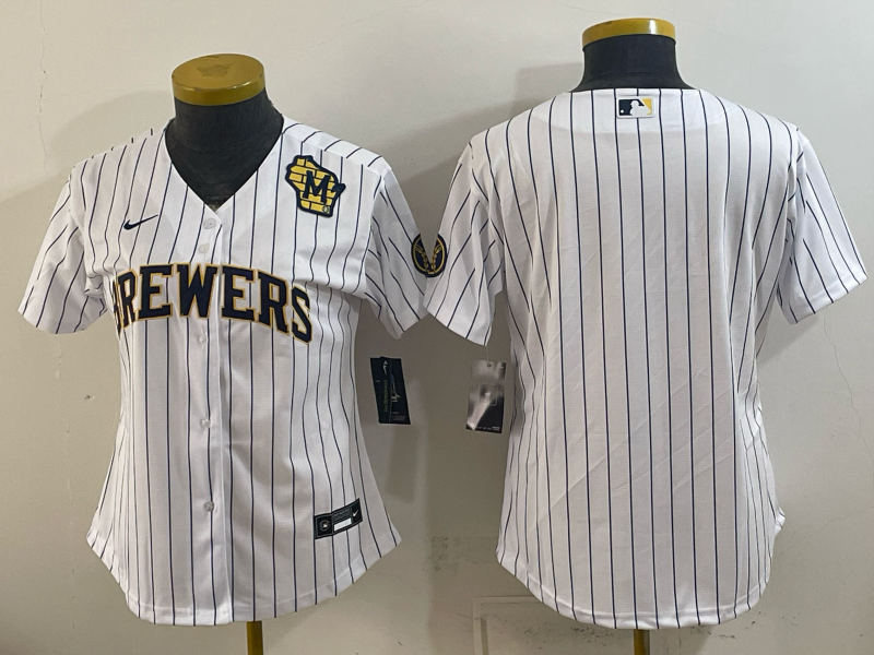 Youth 2026 Milwaukee Brewers blank white Game Nike MLB Jersey 0823005